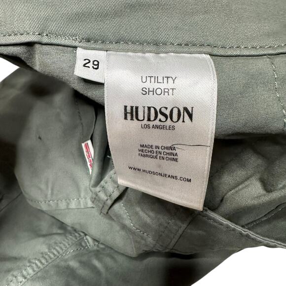 HUDSON Green Utility Shorts Women's Size 29 Pockets Lightweight Summer - Picture 9 of 11
